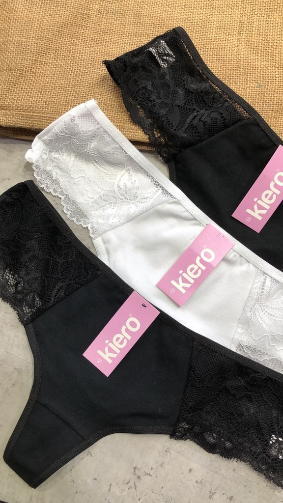 [KIE20227] PACK X3 CULOTELESS DE ALGODÓN Y LYCRA LISA CON RECORTES DE PUNTILLA (3)
