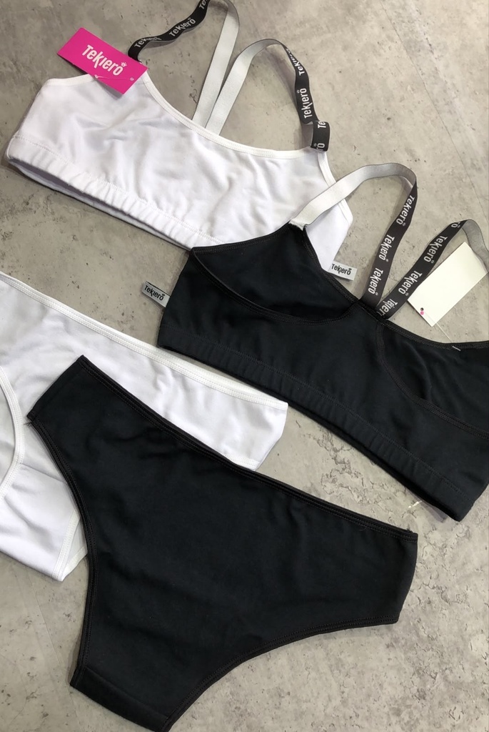 [KIE203] CONJUNTO DEPORTIVO TEENS DE ALGODÓN Y LYCRA Y TIRO CORTO (80, BLANCO)