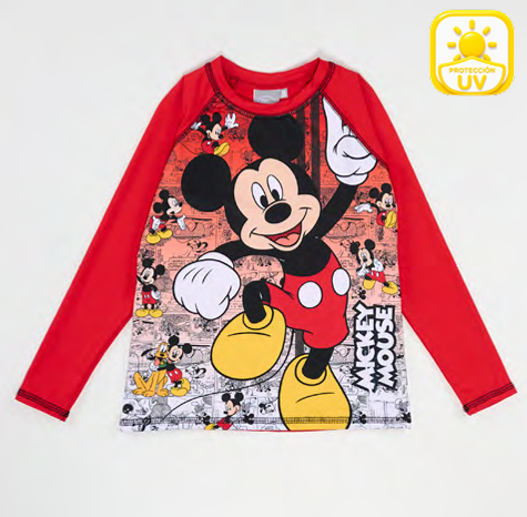 [DIS80592] VER. REMERA CON PROTECCION UV DE MICROFIBRA SUBLIMADA "MICKEY" (2)