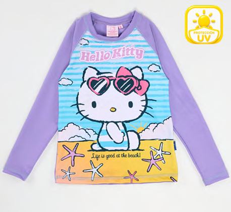 [DIS84074] VER. REMERA CON PROTECCION UV DE MICROFIBRA SUBLIMADA "HELLO KITTY" (4)