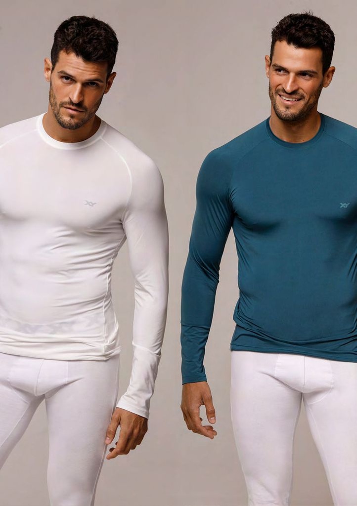 [XY6050] INV. CAMISETA TERMICA DE MICROFIBRA Y LYCRA ANATOMICA CON INTERIOR SOFT (S, AZUL)