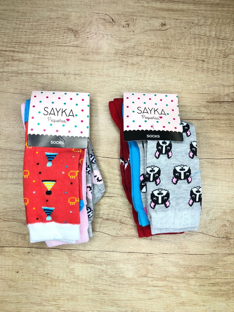 [SAYS1211] PACK X 3 MEDIAS 1/2 CAÑA NIÑOS (1)