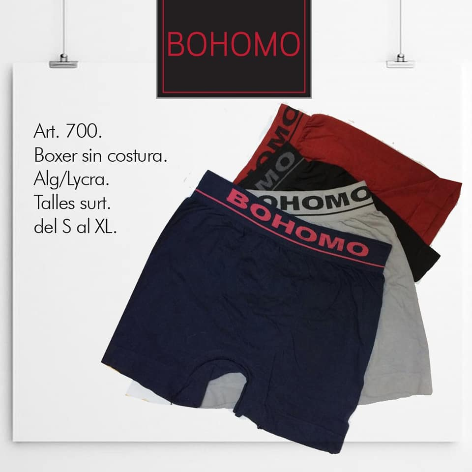 [SAYS700.1] BOXER ALGODON SEAMLESS LISO BOHOMO (S)
