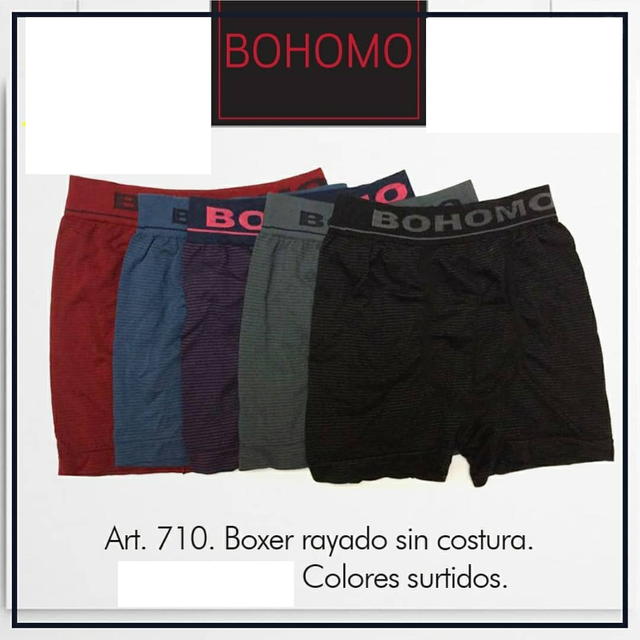 [SAYS710.1] BOXER SEAMLESS RAYADO BOHOMO (S)