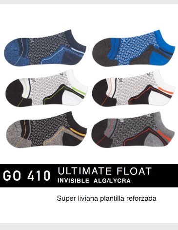 [FLOGO 410] Invisible hombre alg/lycra super liviana plantilla reforzada
