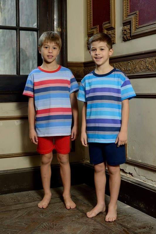 VER. NENE PIJAMA JERSEY MANGAS CORTAS RAYADO