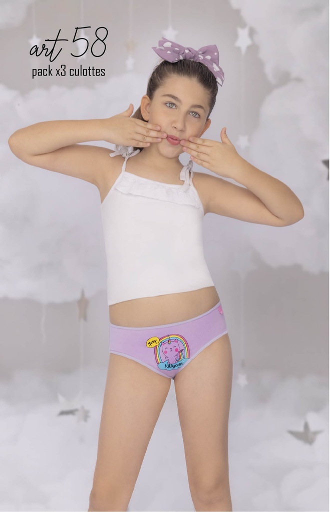 [MAR58] PACK X 3 CULOTTES ESTAMPADOS DE NENA ALG Y LYCRA (4)