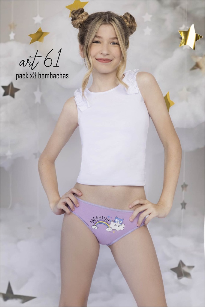 [MAR61] PACK X 3 VEDETINAS NENA ALG Y LYCRA (4)