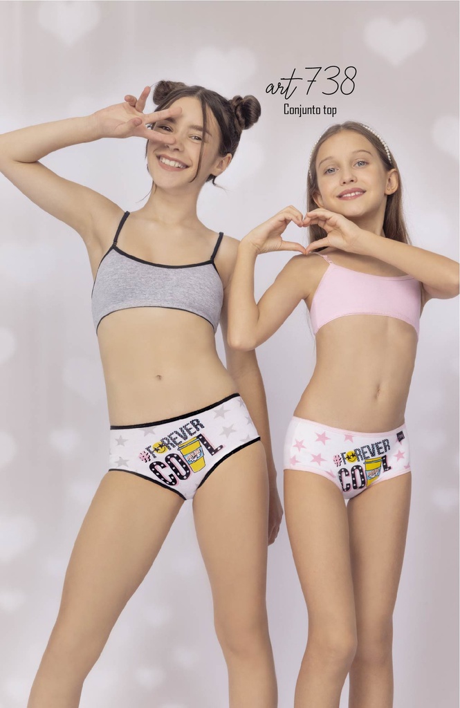 [MAR738] CONJ. TOP ALG Y LYCRA ESTAMPADO  (8, BLANCO)
