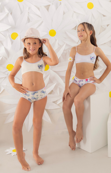 [MAR741] CONJ. TOP ALG Y LYCRA ESTAMPADO  (8, BLANCO)