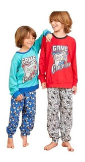[MAR8020] DESCUENTO 15% LIQUIDACION DE TEMPORADA! I INV. PIJAMA INTERLOCK ESTAMPADO "JOYSTICK" (6, ROJO)